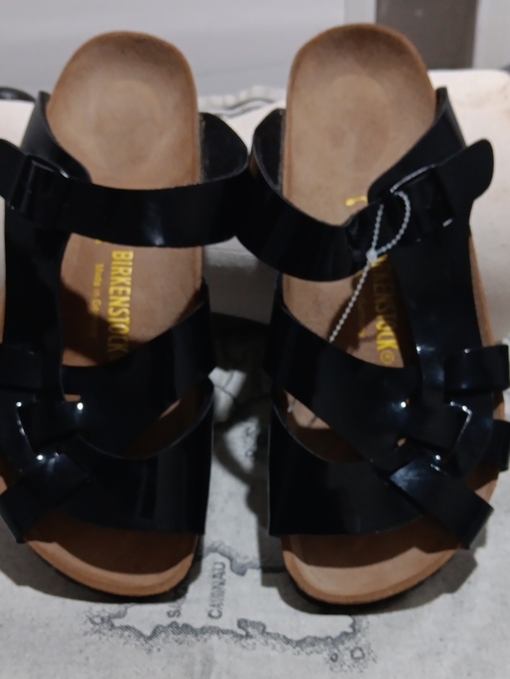 Birkenstock Women’s Black Patent Multi-Strap Sandals